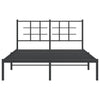 Sengeramme i metall med hodegavl svart 140x190 cm