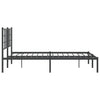 Sengeramme i metall med hodegavl svart 140x190 cm