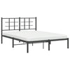 Sengeramme i metall med sengegavl svart 140x200 cm