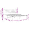Sengeramme i metall med sengegavl svart 150x200 cm
