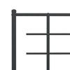Sengeramme i metall med hode- og fotgavl svart 135x190 cm
