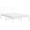 Sengeramme i metall med hodegavl hvit 120x190 cm