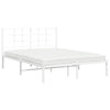 Sengeramme i metall med hodegavl hvit 140x200 cm