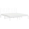 Sengeramme i metall med hodegavl hvit 183x213 cm