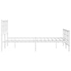 Sengeramme i metall med hode- og fotgavl hvit 120x200 cm