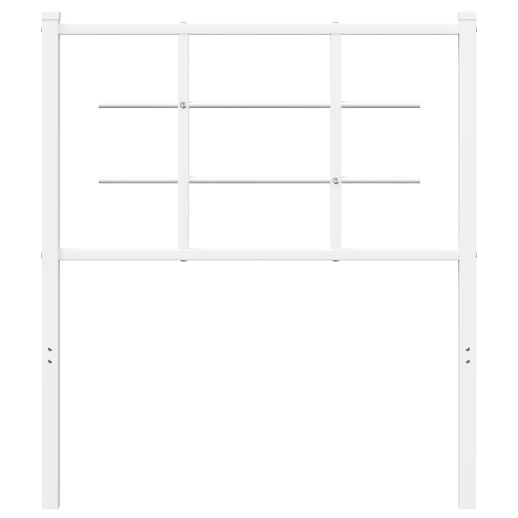 Utskiftbar sengegavl i metall hvit 75 cm
