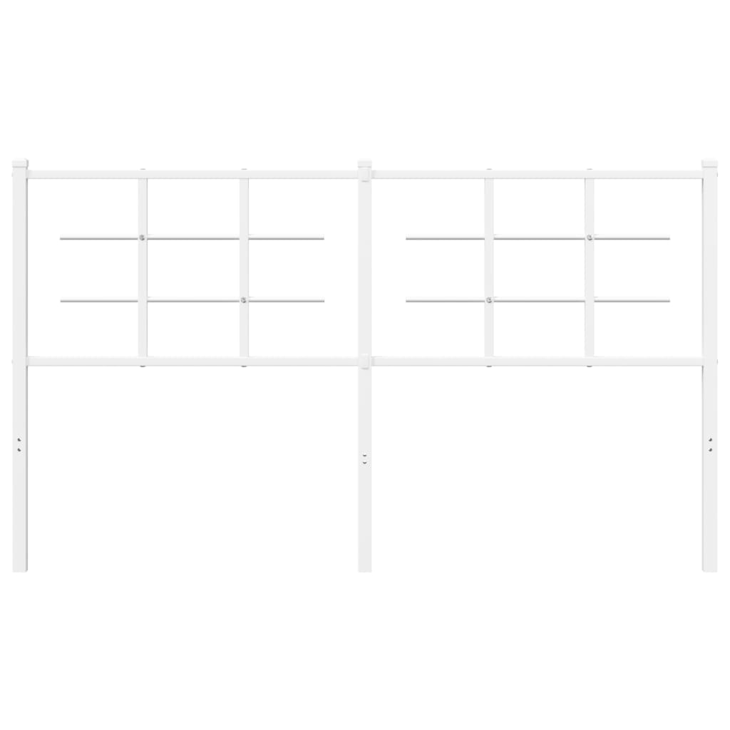 Utskiftbar sengegavl i metall hvit 150 cm