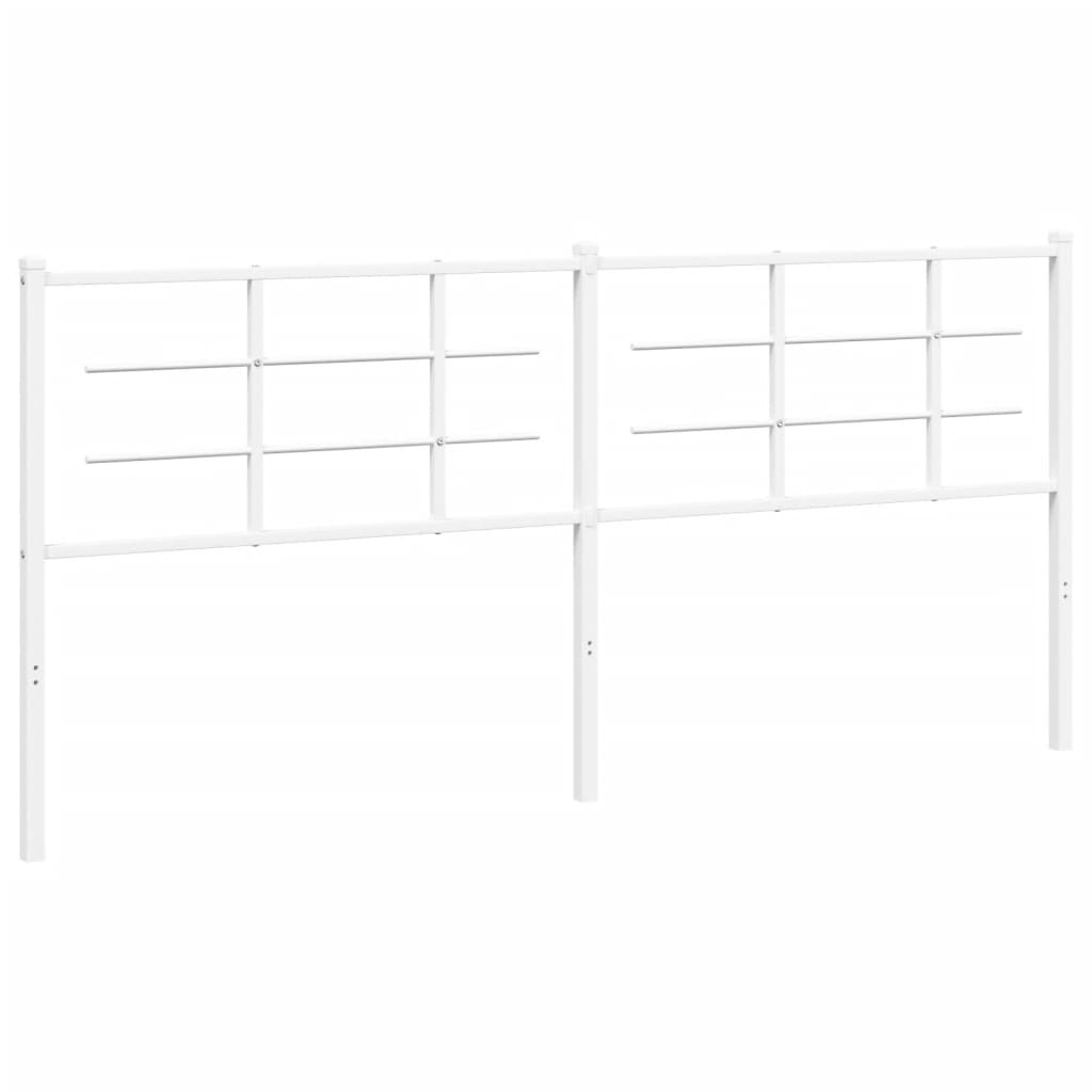 Utskiftbar sengegavl i metall hvit 193 cm