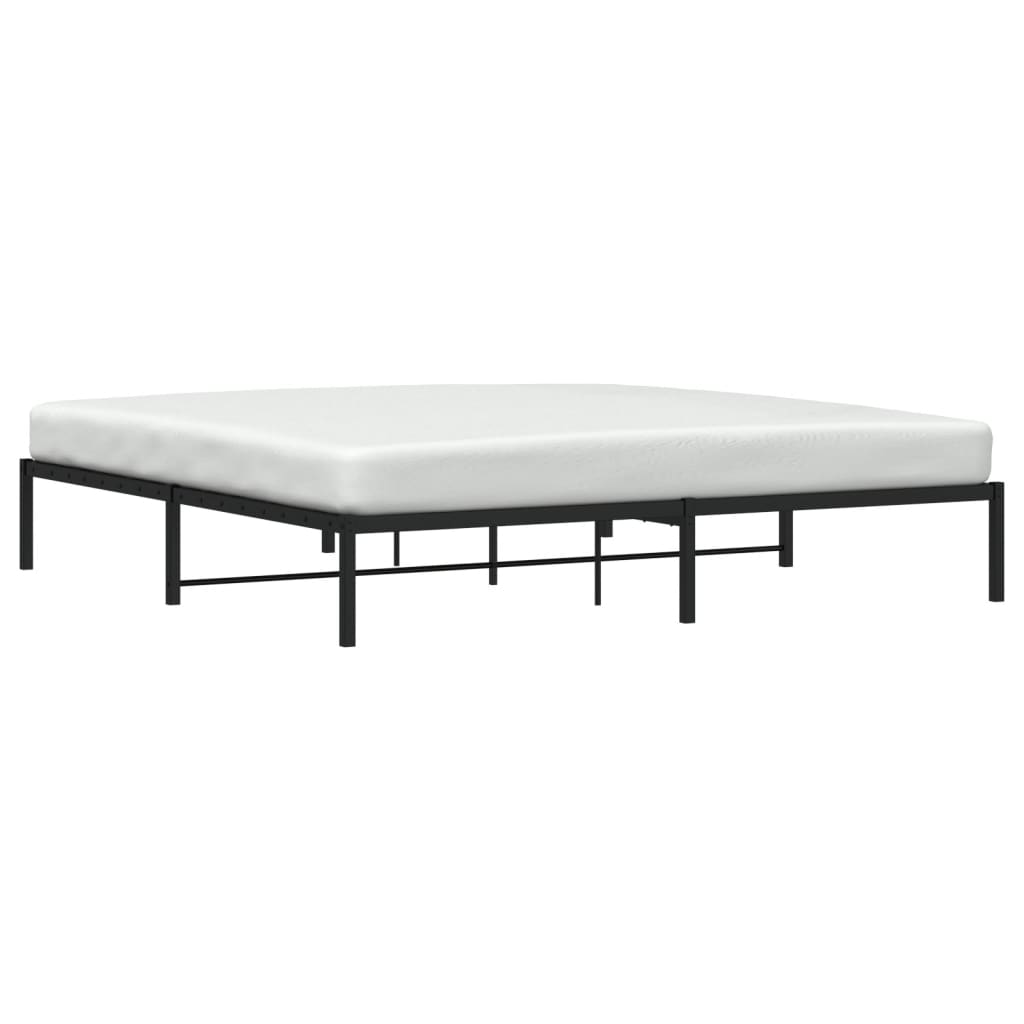 Sengeramme i metall svart 193x203 cm