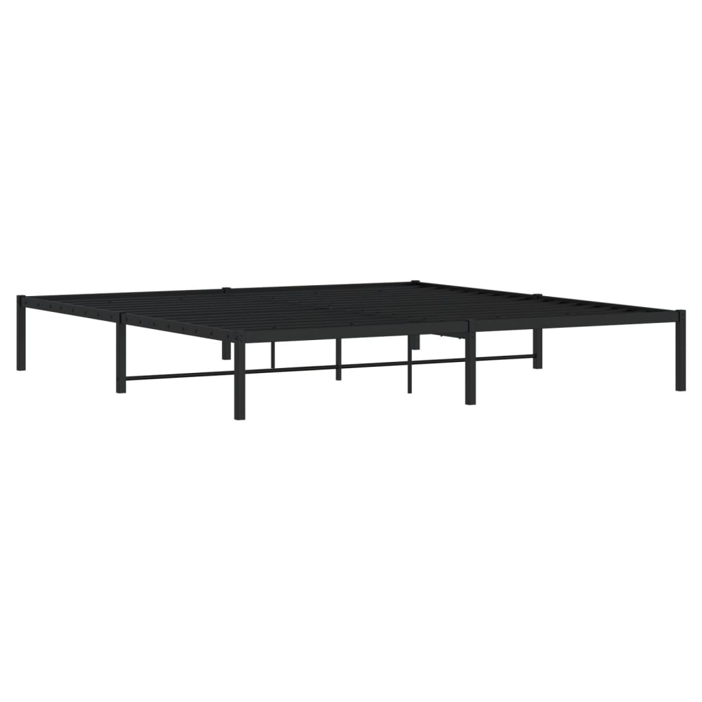 Sengeramme i metall svart 193x203 cm