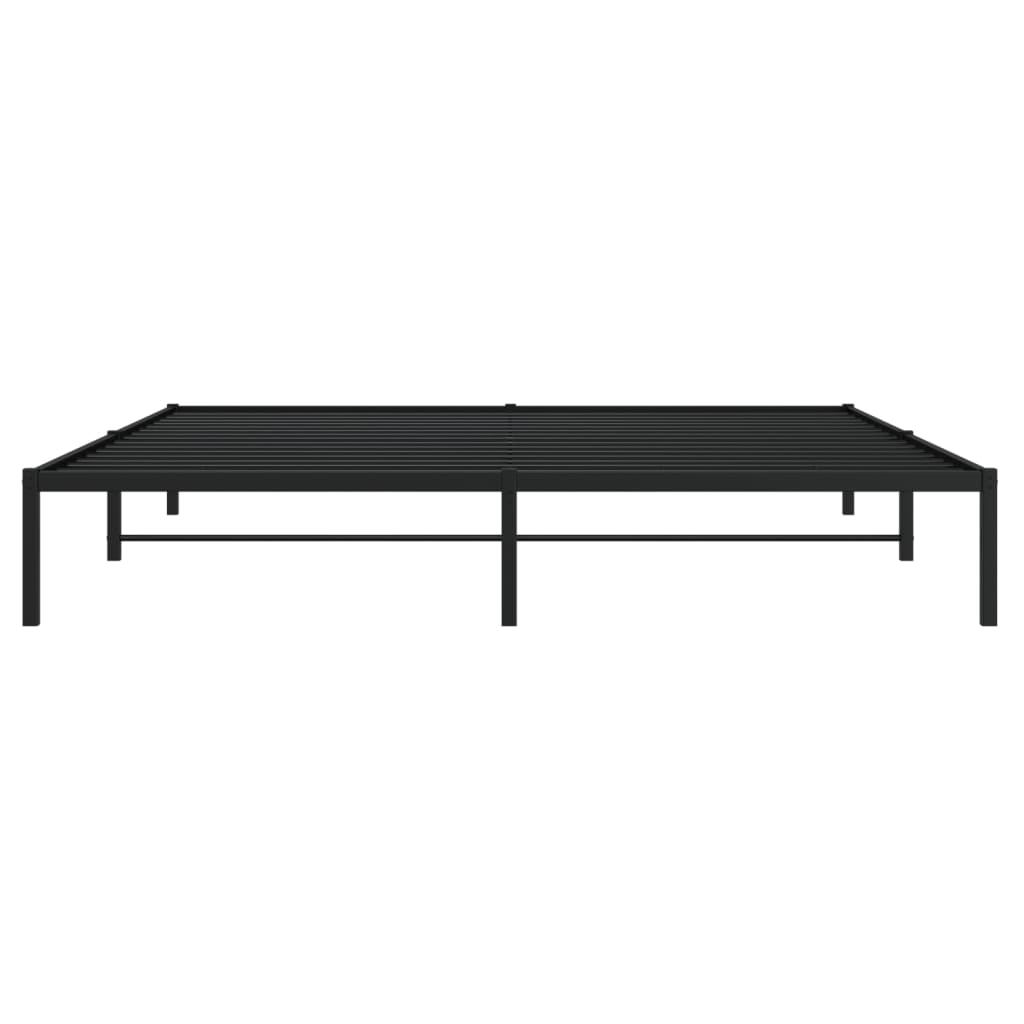 Sengeramme i metall svart 193x203 cm