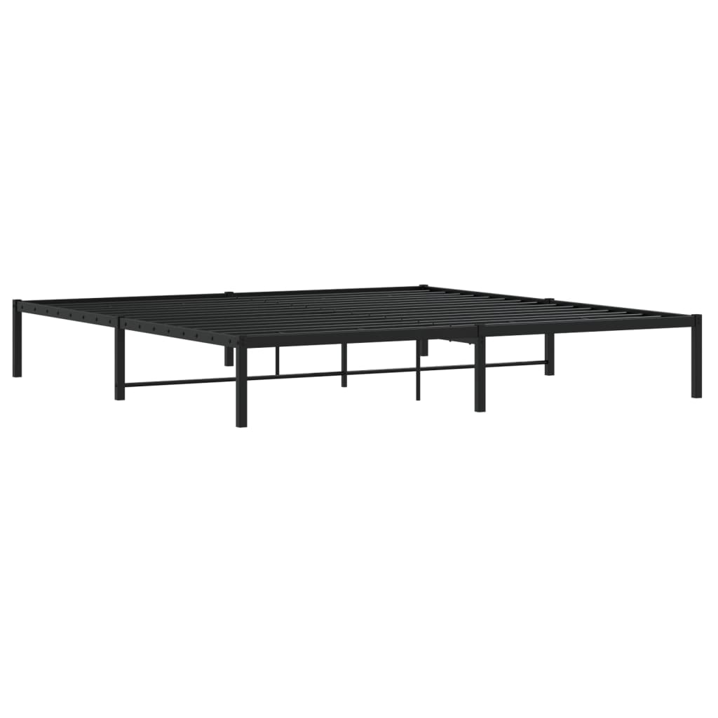 Sengeramme i metall svart 193x203 cm