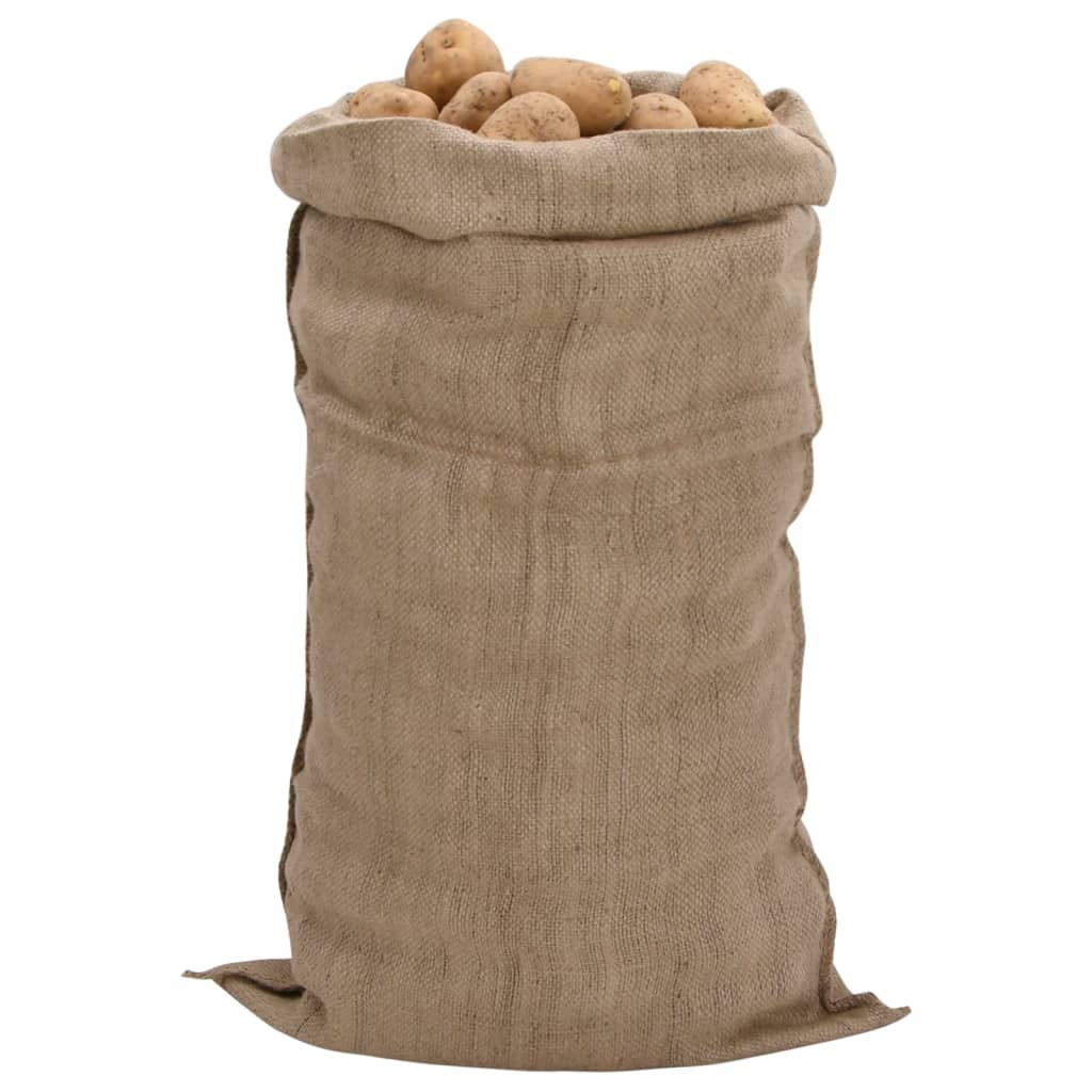 Jutesekker 30 stk 65x135 cm 100% jute 340 gsm