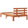 Sengeramme uten madrass voksbrun 75x190 cm heltre furu