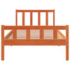 Sengeramme uten madrass voksbrun 75x190 cm heltre furu