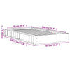 Sengeramme uten madrass voksbrun 75x190 cm heltre furu