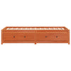 Seng med madrass voksbrun 90x200 cm heltre furu