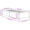Seng med madrass voksbrun 90x200 cm heltre furu