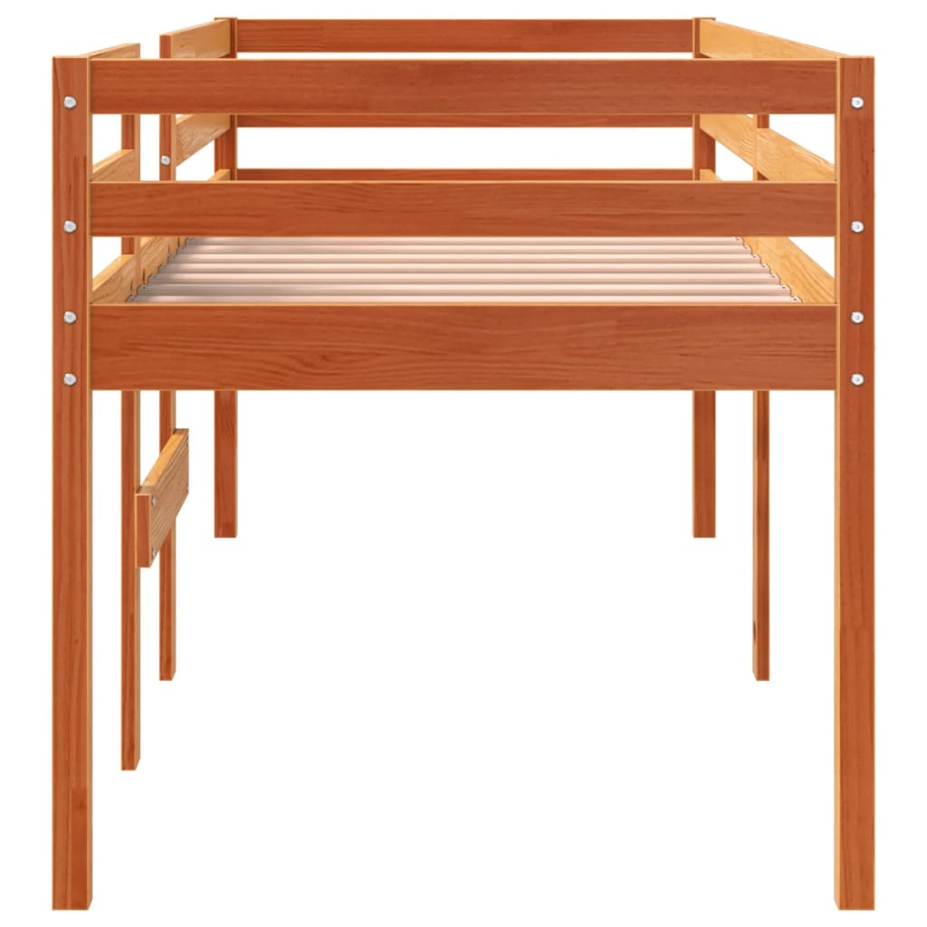 Høyseng voksbrun 75x190 cm heltre furu