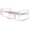 Sengeramme uten madrass voksbrun 90x190 cm heltre furu