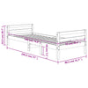 Sengeramme uten madrass voksbrun 75x190 cm heltre furu