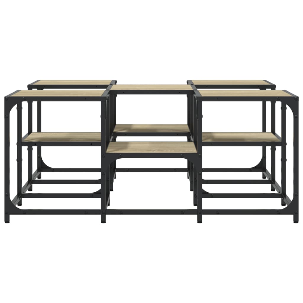 Salongbord sonoma eik 91x91x40 cm konstruert tre