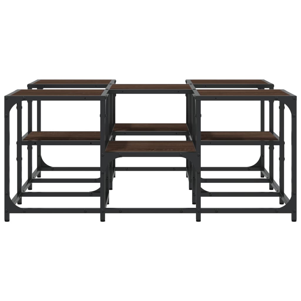 Salongbord brun eik 91x91x40 cm konstruert tre