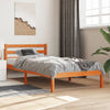 Sengeramme uten madrass voksbrun 75x190 cm heltre furu