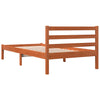 Sengeramme uten madrass voksbrun 75x190 cm heltre furu