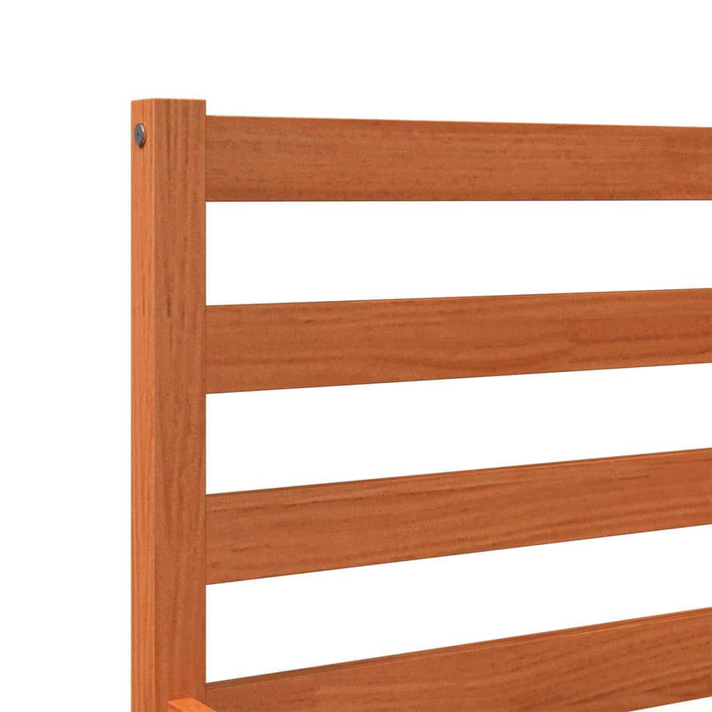 Sengeramme uten madrass voksbrun 75x190 cm heltre furu