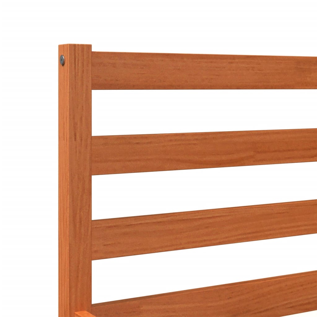 Sengeramme uten madrass voksbrun 140x190 cm heltre furu