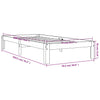 Sengeramme uten madrass voksbrun 75x190 cm heltre furu