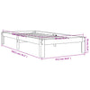 Sengeramme uten madrass voksbrun 90x190 cm heltre furu