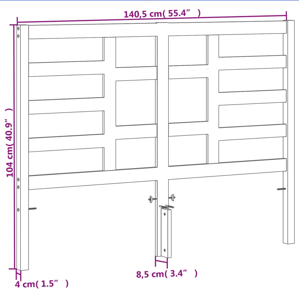 Hodegavl voksbrun 135 cm heltre furu