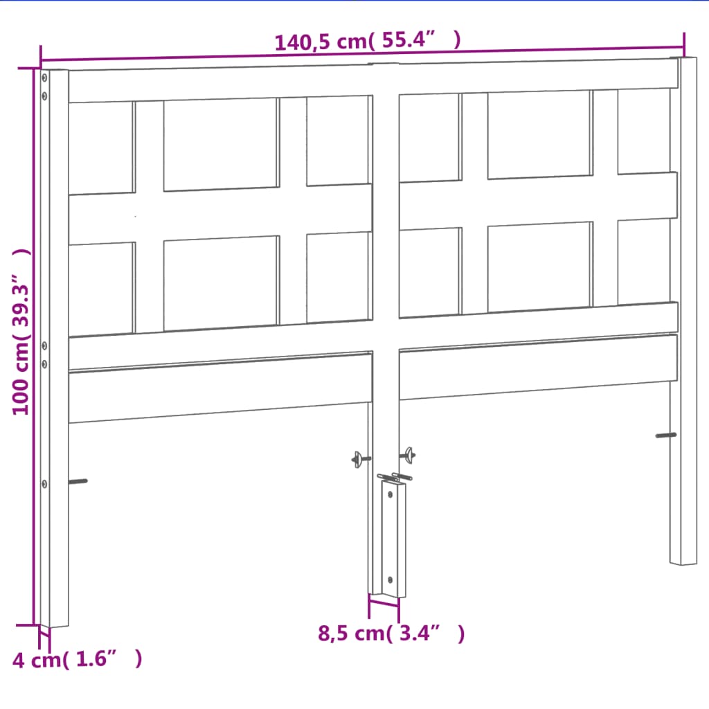 Hodegavl voksbrun 135 cm heltre furu
