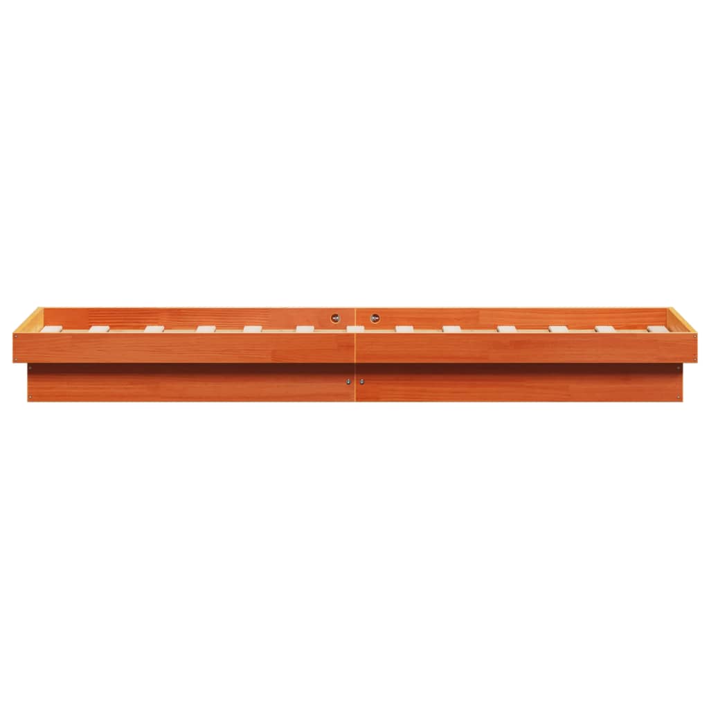 LED-sengeramme voksbrun 90x200 cm heltre furu