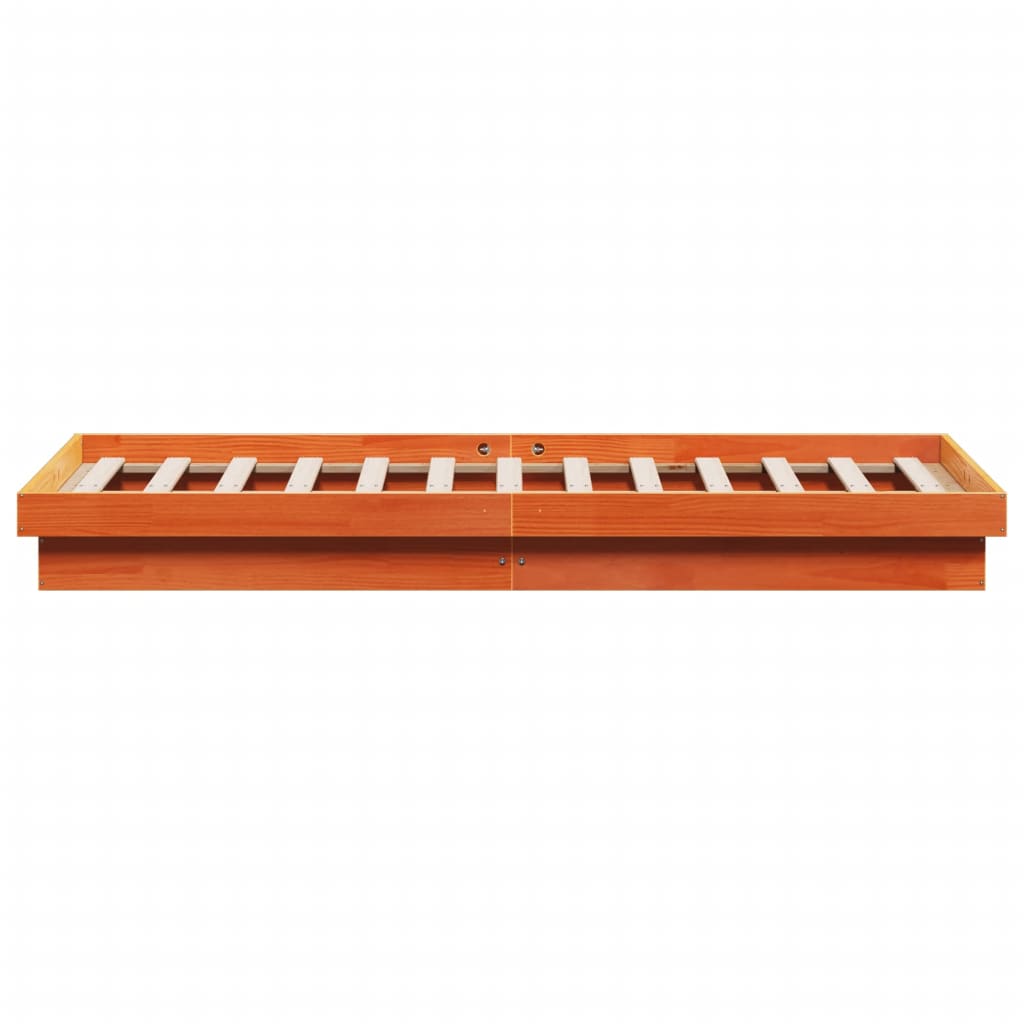 LED-sengeramme voksbrun 150x200 cm heltre furu