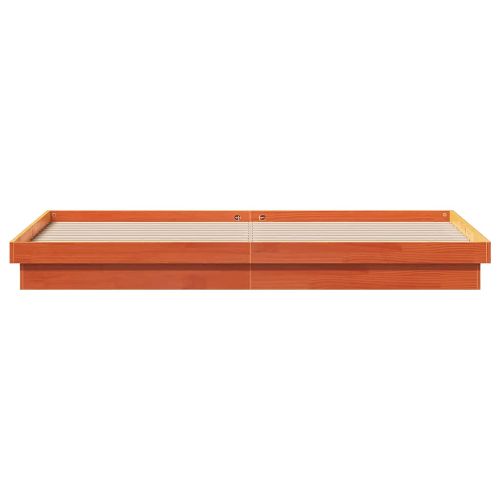 LED-sengeramme voksbrun 180x200 cm heltre furu