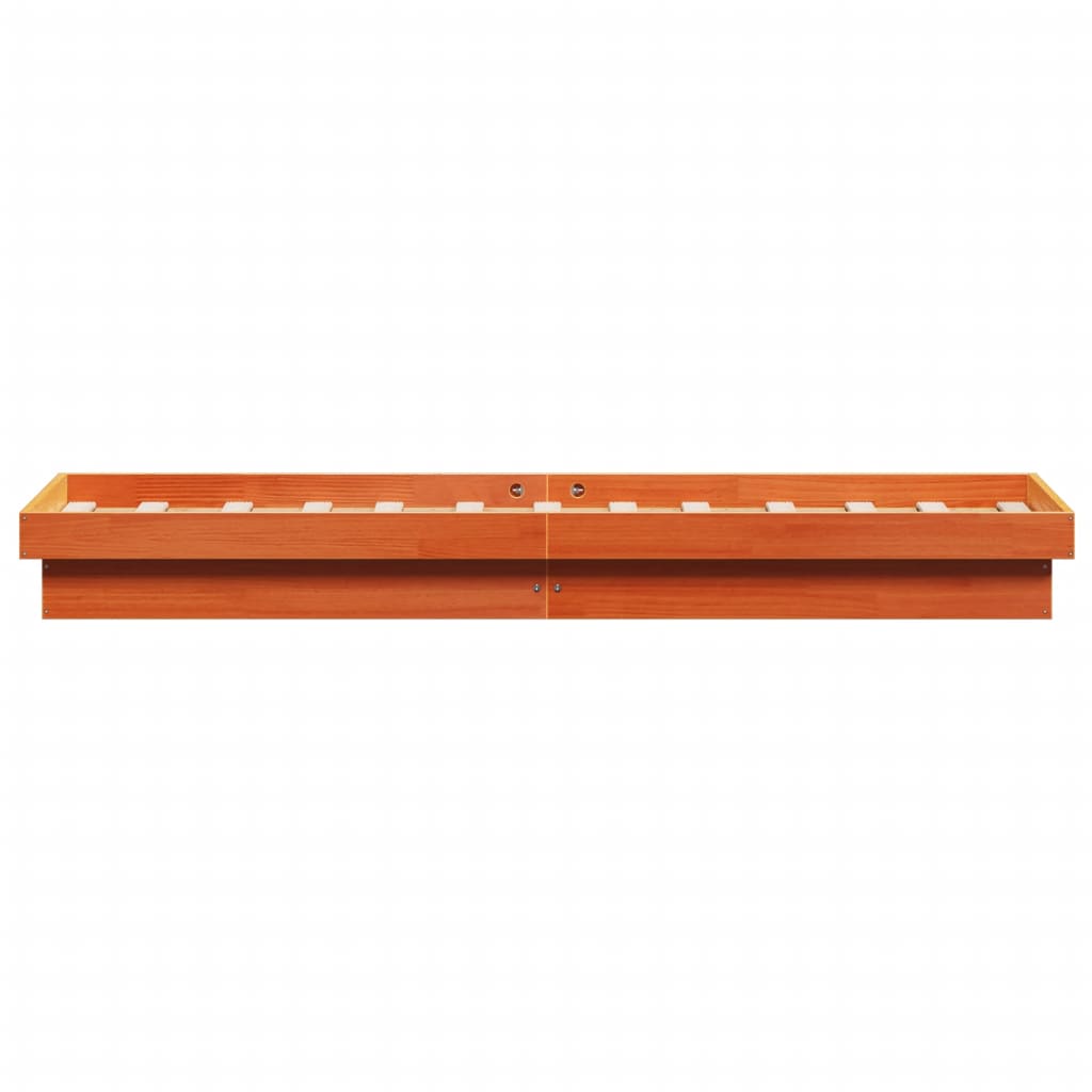 LED-sengeramme voksbrun 90x190 cm heltre furu