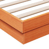 LED-sengeramme voksbrun 135x190 cm heltre furu