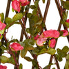  Utvidbart espalier med kunstig eføy 5 stk mørkerosa 180x60 cm