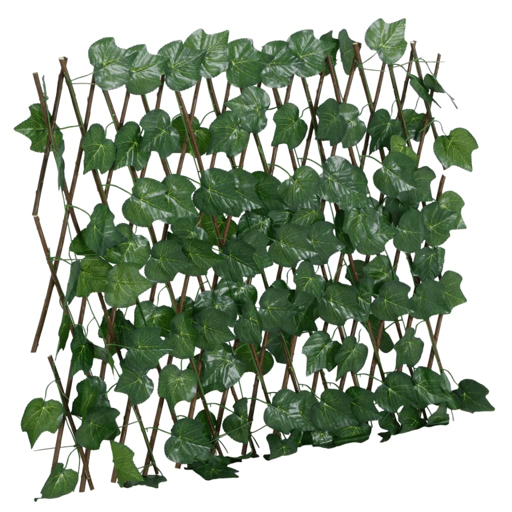 Utvidbart espalier kunstige drueblader grønn 190x60 cm