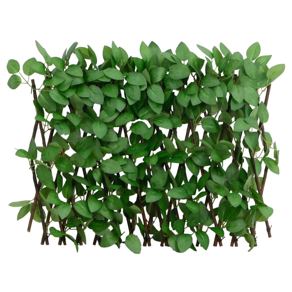  Utvidbart espalier med kunstig eføy 5 stk grønn 180x30 cm