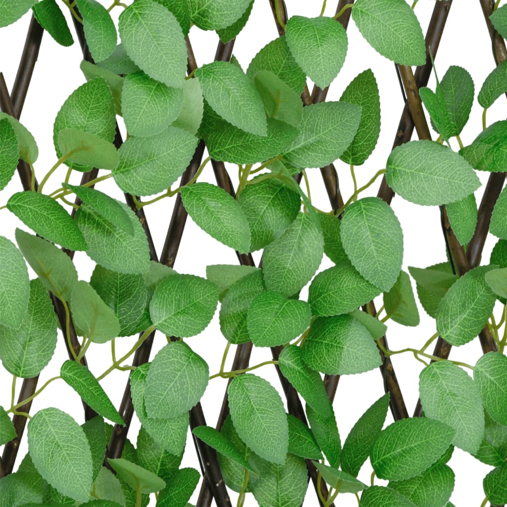  Utvidbart espalier med kunstig eføy 5 stk grønn 180x65 cm