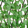  Utvidbart espalier med kunstig eføy 5 stk grønn 180x65 cm