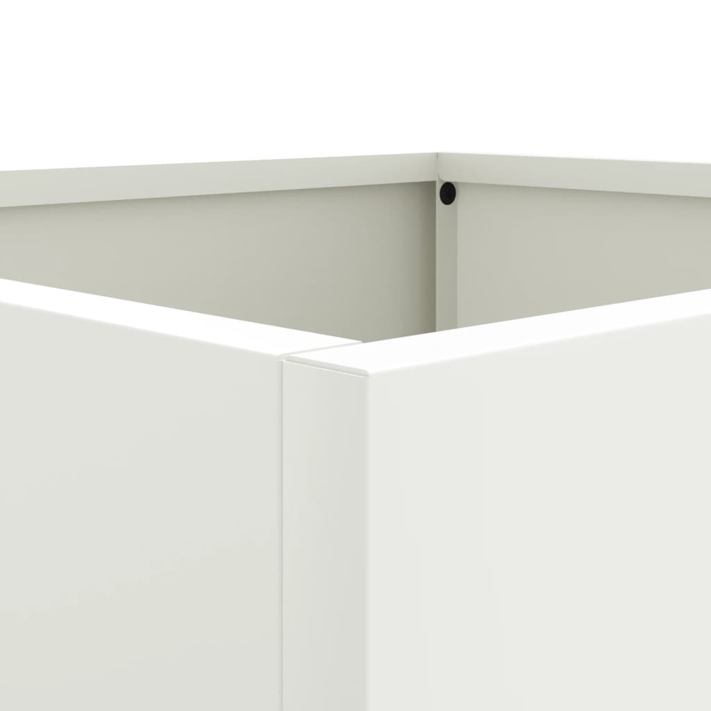 Plantekasse hvit 42x40x39 cm stål