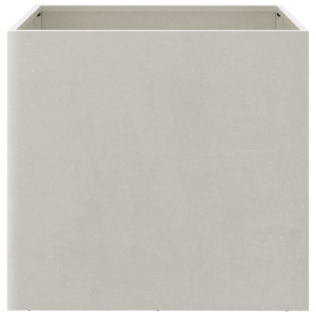 Plantekasse sølv 49x47x46 cm rustfritt stål