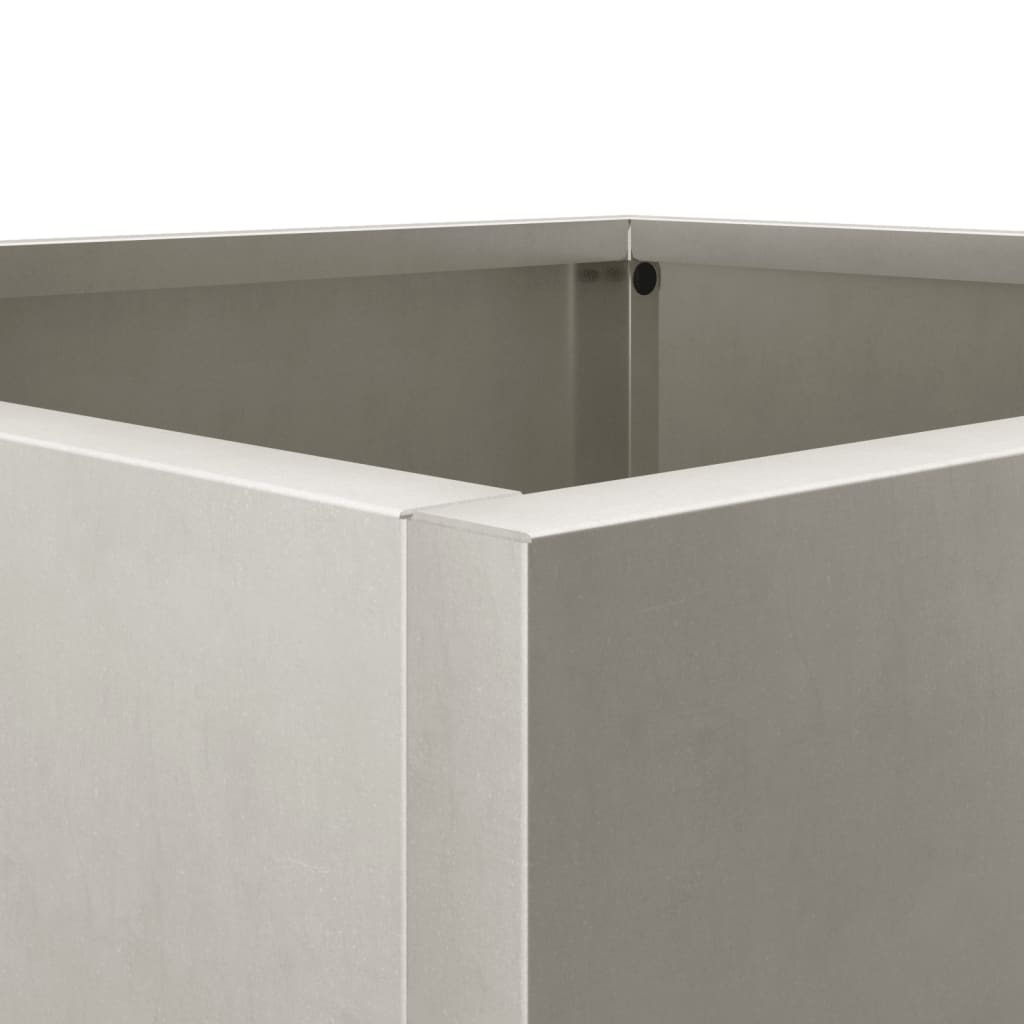 Plantekasse sølv 49x47x46 cm rustfritt stål