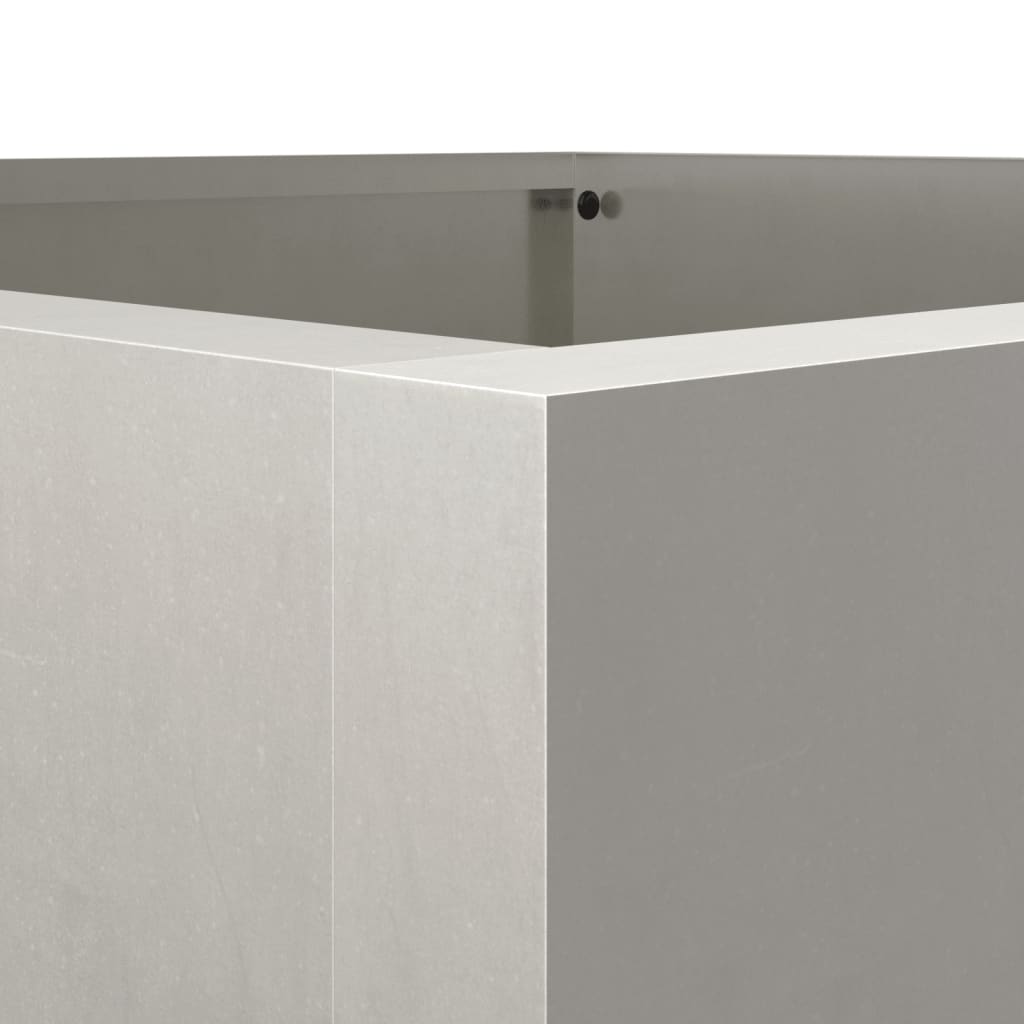 Plantekasse sølv 42x38x75 cm rustfritt stål