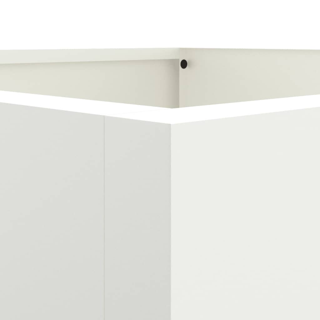 Plantekasse hvit 52x48x75 cm stål